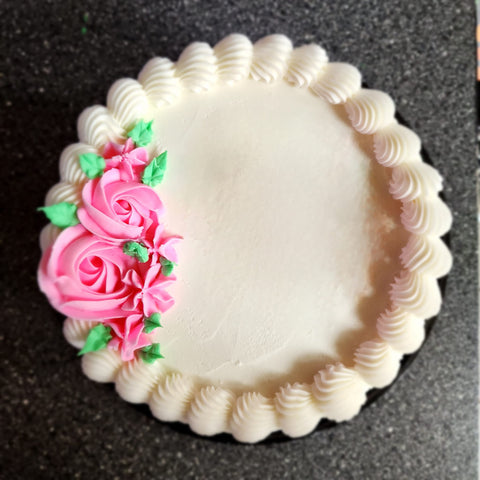 Floral Cake in Chocolate or Vanilla 8" Round