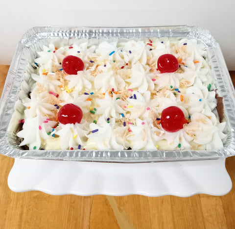 Banana Split Tray Cake