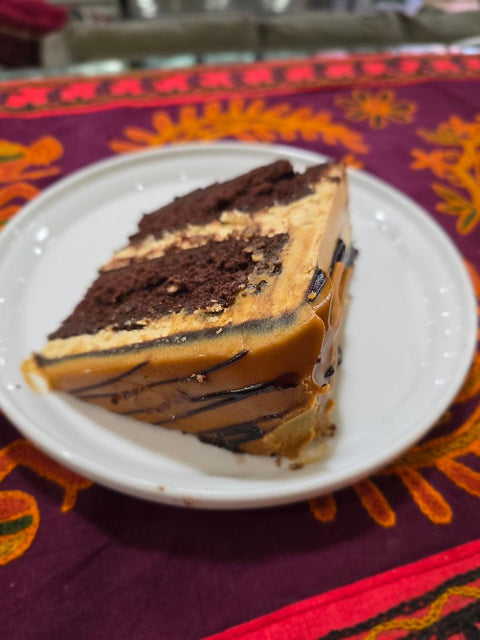 Cafe Peanut Butter Cup Chocolate Cake Slice (DF)