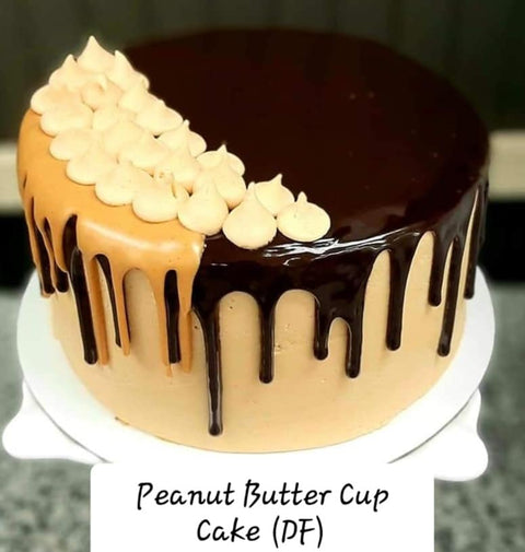 Cafe Peanut Butter Cup Chocolate Cake Slice (DF)