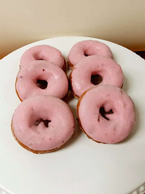Cafe Donut Raspberry Dipped Individual DF and Soy Free