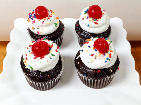 Banana Split Cupcakes