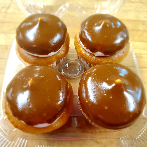 Caramel Dipped Vanilla Cupcakes