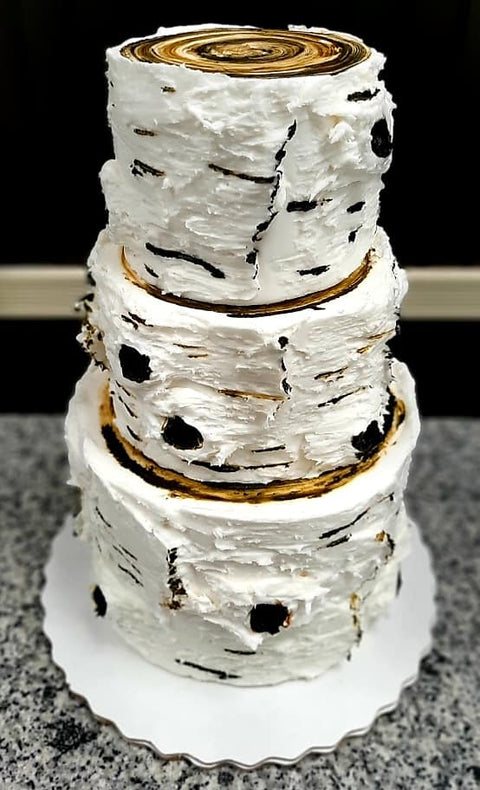Birch Tree Wedding Cake