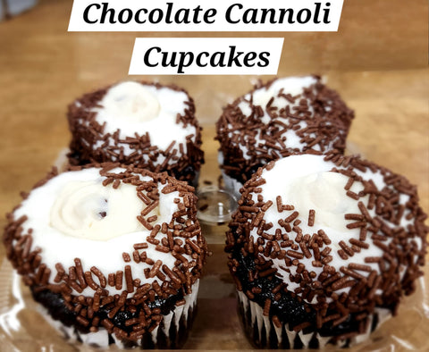 Chocolate Cannoli Cupcakes