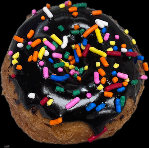 Chocolate Dipped Sprinkle Donuts (Currently Contain SOY)