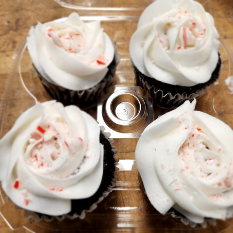 Chocolate Candy Cane Peppermint Cupcakes