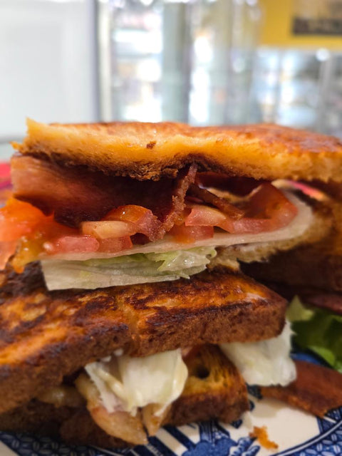 Cafe B.L.T. Bacon, Lettuce and Tomato Sandwich.  (Dairy Free upon Request)
