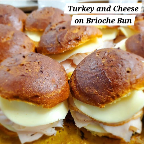 Turkey and Cheese Brioche Sandwich