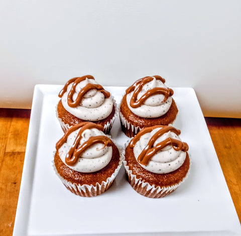 Caramel Pumpkin Latte Cupcakes