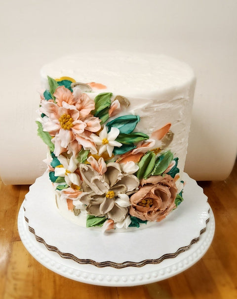 Floral Palette Wedding Cake