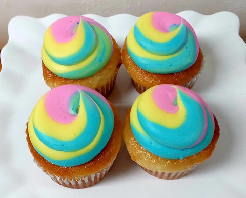 Vanilla Rainbow Cupcakes